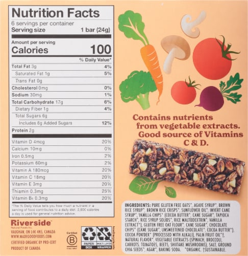 MadeGood™ Cookies and Creme Granola Bars Perspective: back