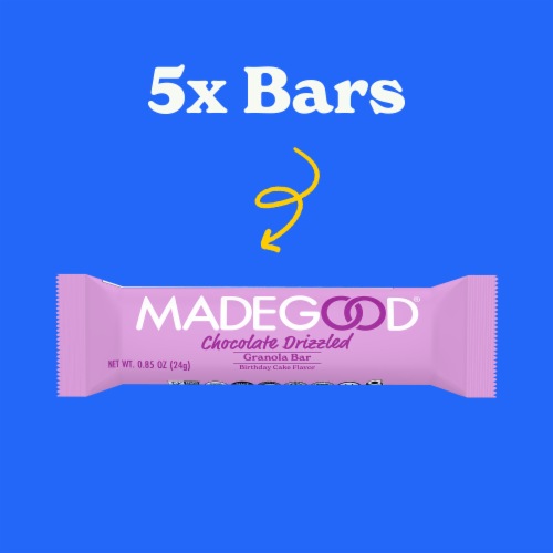 MadeGood® Chocolate Drizzled Birthday Cake Granola Bars