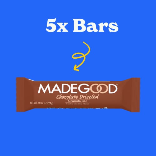 MadeGood® Cookie Crumble Chocolate Drizzled Granola Bars Perspective: back