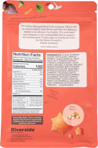 MadeGood™ Star Puffed Pizza Crackers Perspective: back