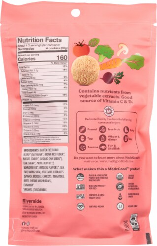 MadeGood™ Organic Snickerdoodle Cookies Perspective: back