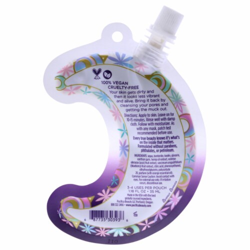 Cosmic Clay Face Mask by Pacifica for Unisex - 1.18 oz Mask Perspective: back