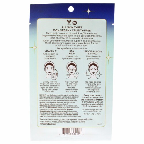 Eye Bright Undereye Vitamin C Spot Serum Mask by Pacifica for Unisex - 0.23 oz Mask Perspective: back