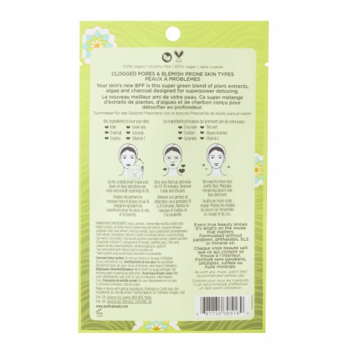 Pacifica® Super Green Detox Kale & Charcoal Detox Facial Mask Perspective: back