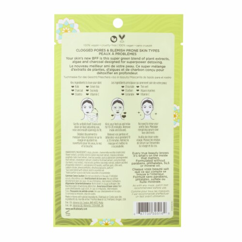 Pacifica® Super Green Detox Kale & Charcoal Detox Facial Mask Perspective: back