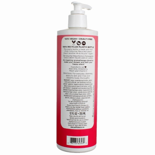 Pacifica® Vegan Strawberry Peach Body Wash Perspective: back