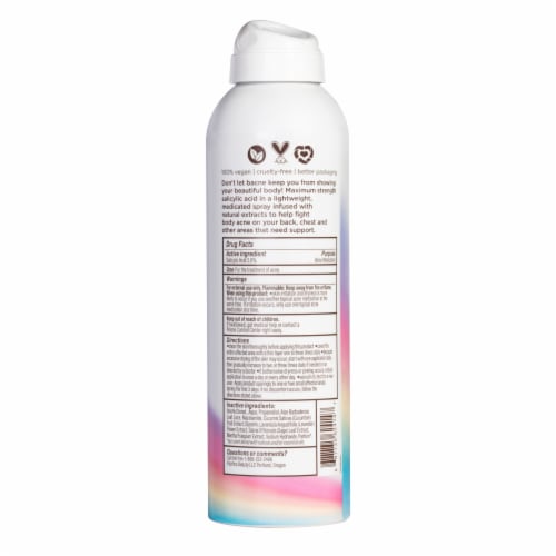 Pacifica® Bacne Warrior Acne Fighting Body Spray Perspective: back