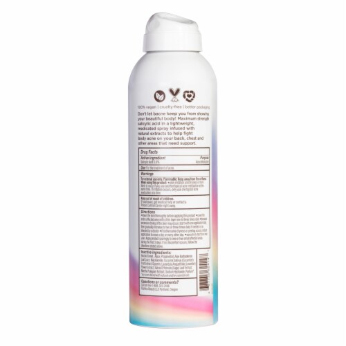 Pacifica® Bacne Warrior Acne Fighting Body Spray Perspective: back