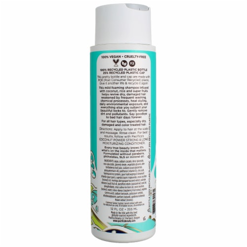 Pacifica Strong and Long Moisturizing Shampoo  Coconut Power 12 oz Perspective: back