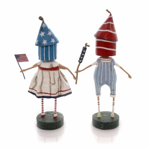 Lori Mitchell Lil' Firecrackers Resin July Fourth Partiotic 34036 Perspective: back