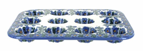 Blue Rose Polish Pottery Daisy Surprise Muffin Pan, 1 - Kroger