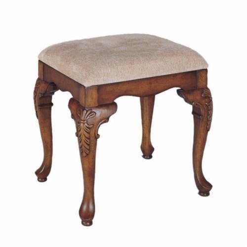 Bowery Hill Bench Lightly Distressed Deep Cherry Finish Perspective: back
