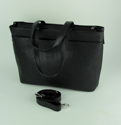 Buxton Zipping Around Black Laptop Travel Tote Bag Extra Large King Soopers