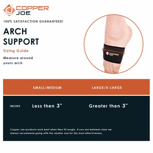 Copper Joe Arch Compression Support Sleeves - 1 Pair Perspective: back