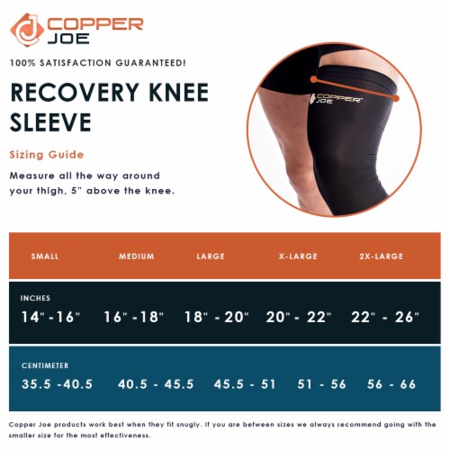Copper Joe Knee Compression Sleeve- 1 Pair Perspective: back