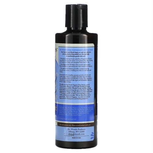 Dr. Woods Peppermint Castile Soap with Fair Trade Shea Butter - 8 fl oz (236 ml) Perspective: back