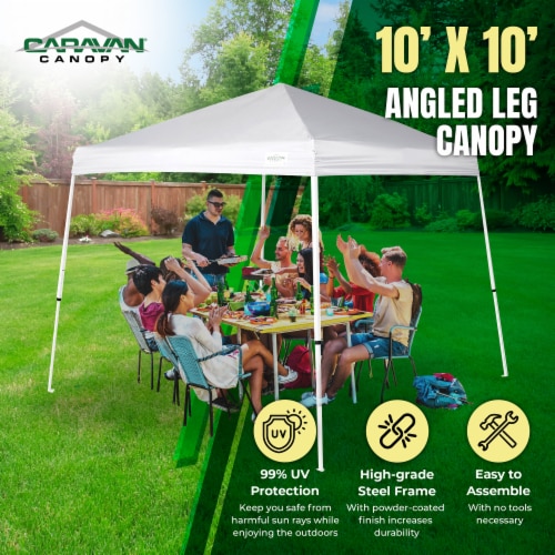 Caravan Canopy 10ft x 10ft V-Series 2 White Perspective: back
