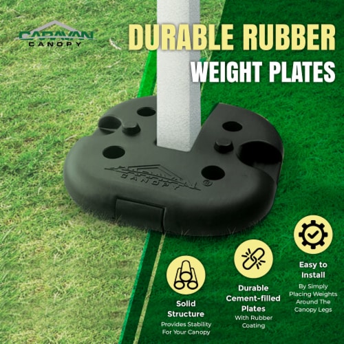 Caravan Canopy Weight Plate - Black Perspective: back