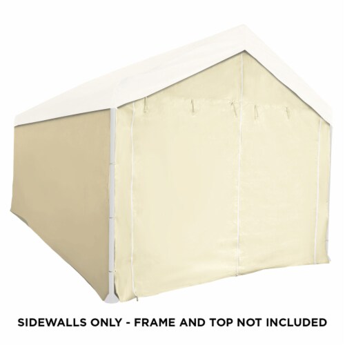 Caravan Canopy 10ft x 20ft Mega Domain Carport Sidewall Kit Perspective: back