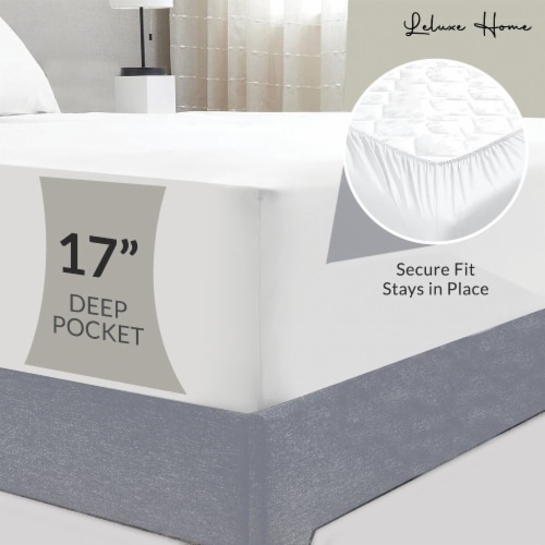 Leluxe Home Striped Full Size Bed Sheets Set 6 Pc Deep Pocket bed sheets Full sheet set Perspective: back