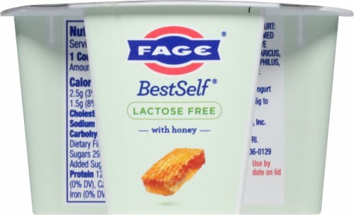 FAGE® BestSelf® Lactose Free With Honey Perspective: back