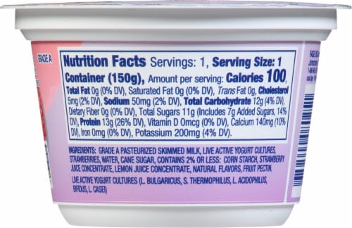 Fage® Total Blended Strawberry Nonfat Greek Yogurt Perspective: back