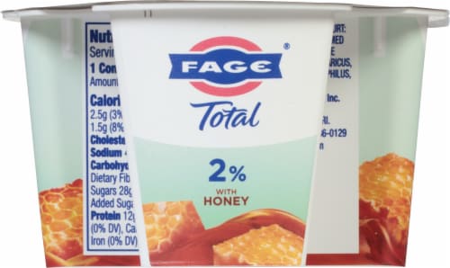 Fage® Total 2% Honey Greek Yogurt Perspective: back