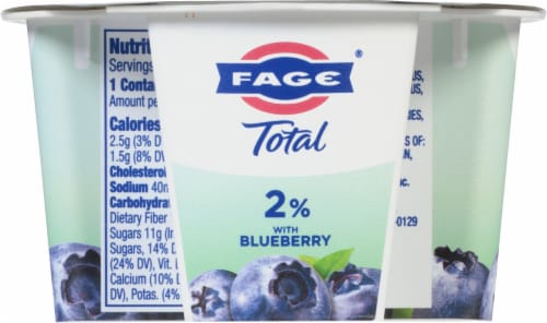 Fage® Total Blueberry 2% Milkfat Low Fat Greek Yogurt Cup Perspective: back