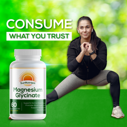 Magnesium Glycinate Organic Supplement Supports Good Sleep 60
