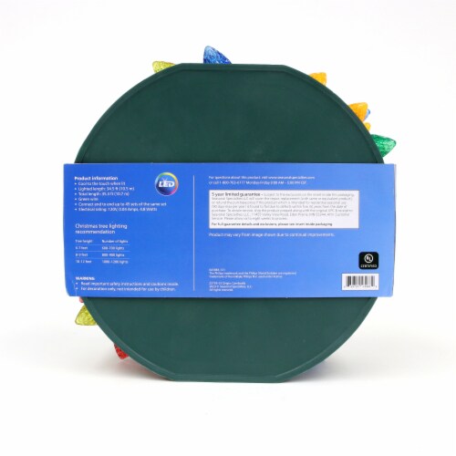 Philips Easy Storage Spool with Multi Color LED Faceted C9 Indoor / Outdoor Christmas Lights Perspective: back