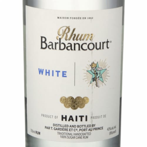 Rhum Barbancourt Traditional White Light Rum Perspective: back