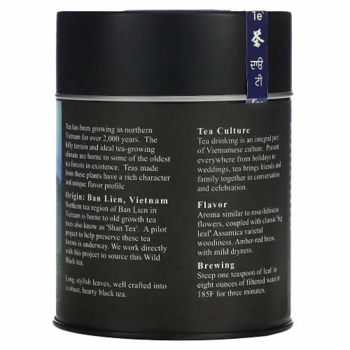 The Tao of Tea Wild Black Tea Vietnam Pure Leaf Teas - 3 oz (85 g) Perspective: back