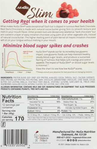 NuGo® Slim Raspberry Truffle Gluten Free Bars Perspective: back