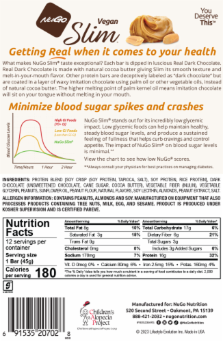 NuGo® Slim Crunchy Peanut Butter Protein Bars Perspective: back