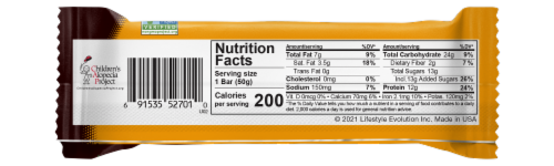 NuGo® Dark® Chocolate Peanut Butter Cup Gluten Free Vegan Protein Bar Perspective: back