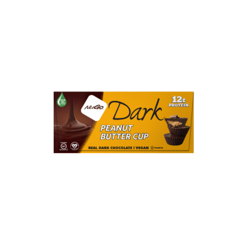 NuGo® Dark® Chocolate Peanut Butter Cup Gluten Free Vegan Protein Bars Perspective: back
