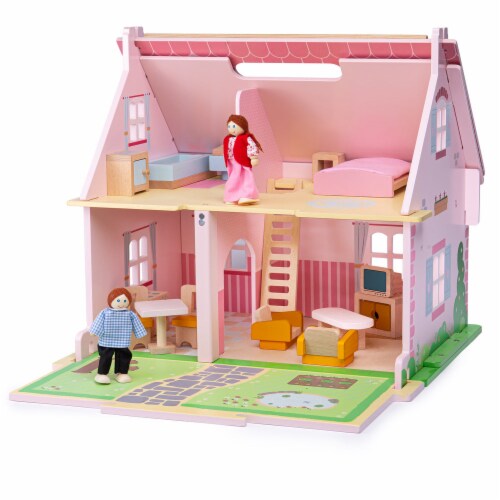 Bigjigs Toys, Heritage Playset Blossom Cottage Perspective: back