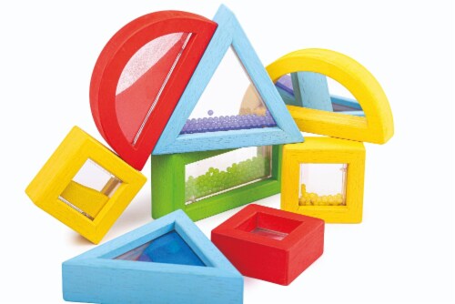 Bigjigs Toys Wooden Rainbow Sensory Shapes Perspective: back