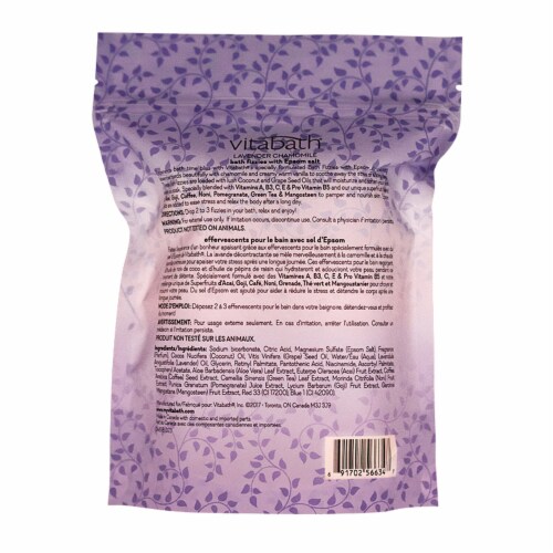 Vitabath Lavender Chamomile Bath Fizzies Perspective: back
