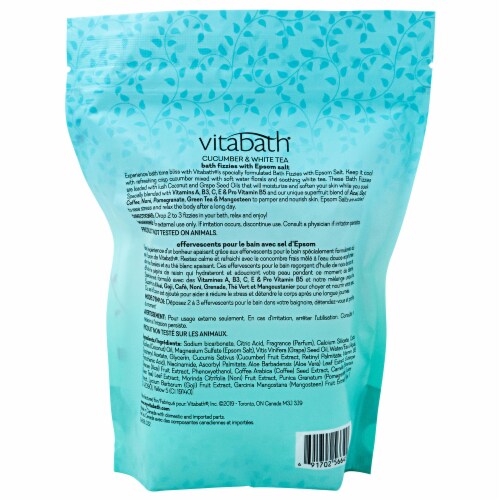Vitabath Cucumber & White Tea Bath Fizzies Perspective: back