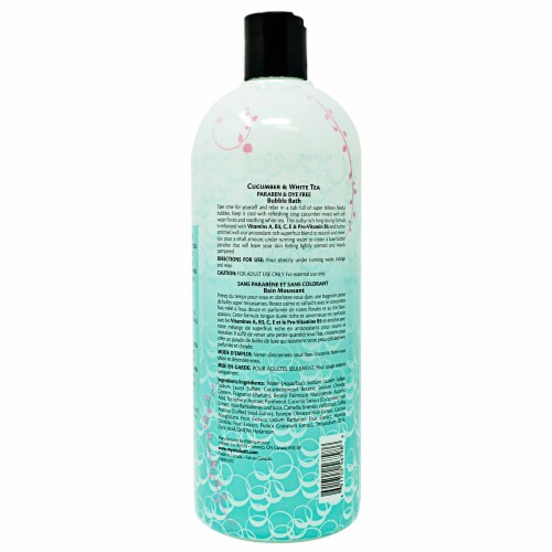 Vitabath Cucumber & White Tea Bubble Bath Perspective: back