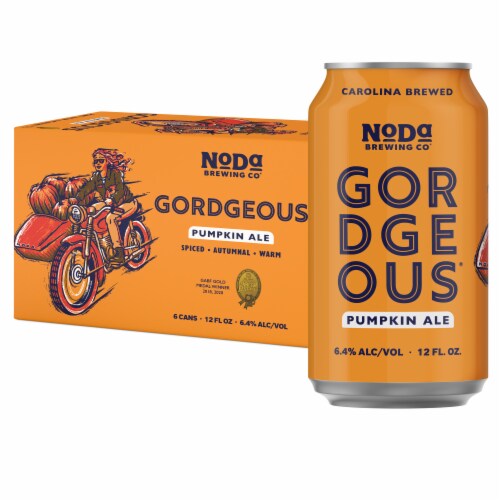NoDa Brewing Co® Gordgeous® Pumpkin Ale Craft Beer Perspective: back