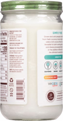 Nutiva® Organic Virgin Coconut Oil Perspective: back