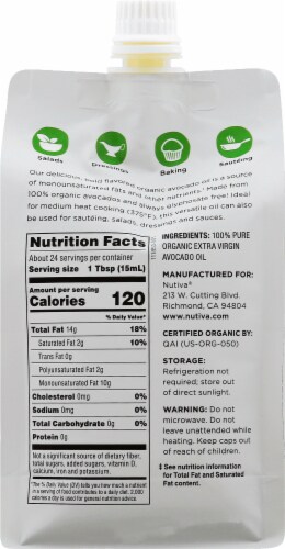 Nutiva® Organic Extra Virgin Avocado Oil Perspective: back