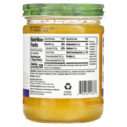 Nutiva Vegan Ghee Perspective: back