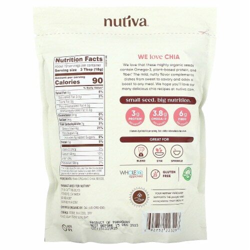 Nutiva Organic Ground Chia Seeds Perspective: back