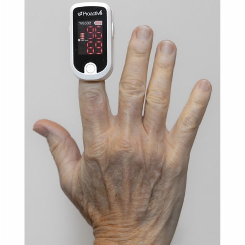 Proactive Protekt Finger Pulse Oximeter Oxygen Saturation Pulse Rate Monitor 20110 Perspective: back