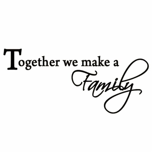 VWAQ Together We Make a Family Home Decor Vinyl Wall Decal Perspective: back