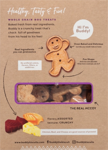Buddy Basics® Assorted Flavored Dog Treats Perspective: back