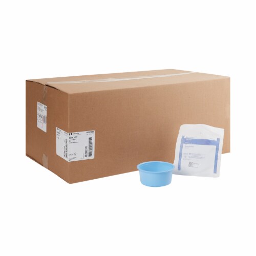 Kendall Solution Basin Blue 16 oz. Polypropylene Disposable 61000- Perspective: back